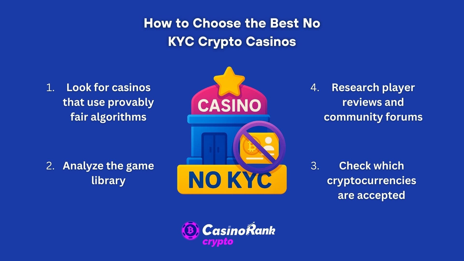 how to choose the best no kyc crypto casinos